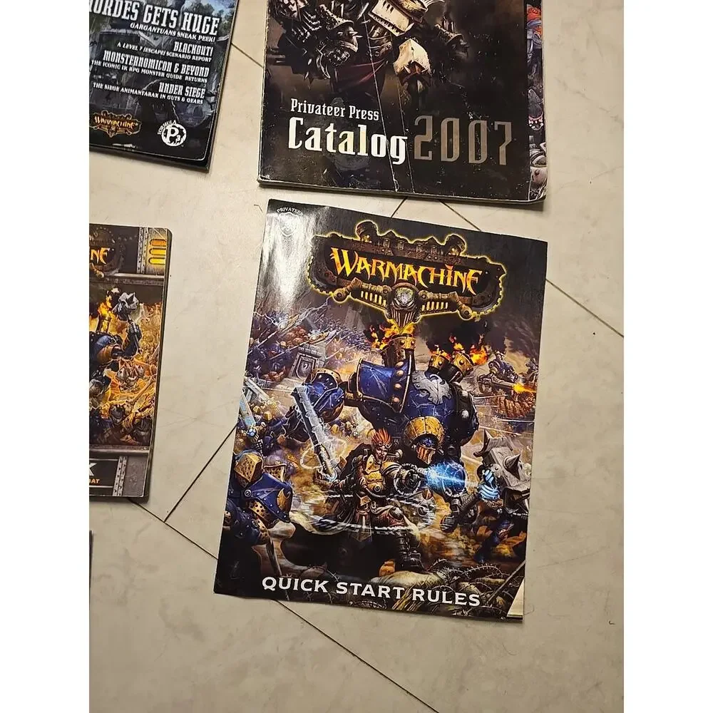 Lot of 7 Vintage Privateer Press No Quarter and Warmachine RPG Catalog Magazines